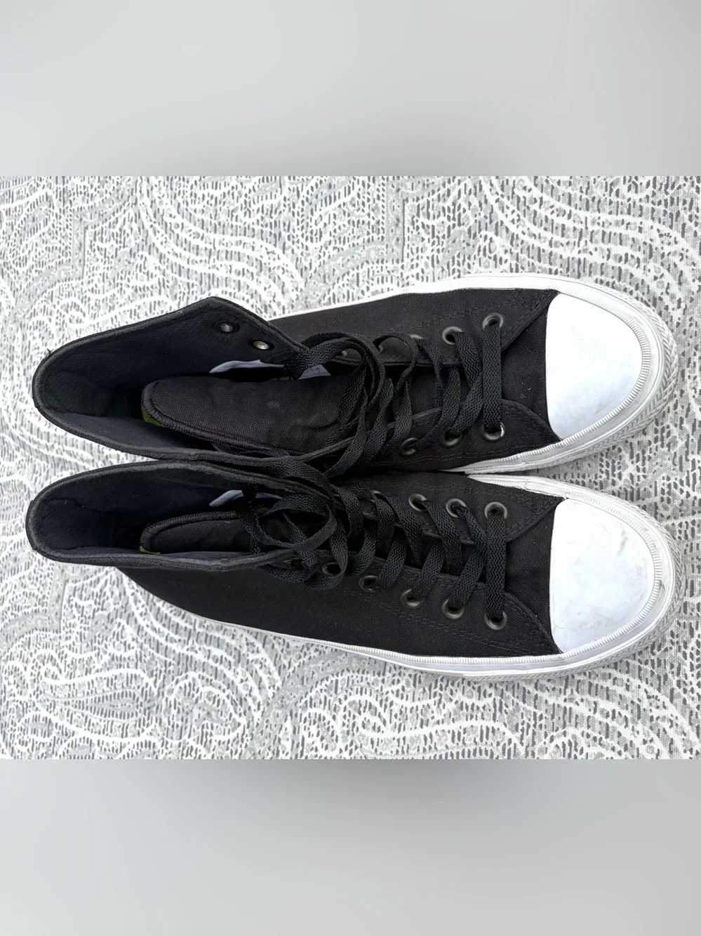 Converse Black Canvas Low-Top Sneakers with White Toe Cap